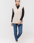 Acrylic Wool Sleeve Less Cardigan