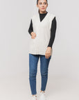 Acrylic Wool Sleeve Less Cardigan