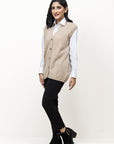 100% Lambswool Sleeveless Cardigan