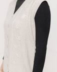 Acrylic Wool Sleeve Less Cardigan
