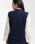 Acrylic Wool Sleeve Less Cardigan