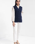 Acrylic Wool Sleeve Less Cardigan