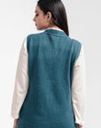 Acrylic Wool Sleeve Less Cardigan