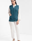 Acrylic Wool Sleeve Less Cardigan