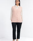 Acrylic Wool Sleeve Less Cardigan