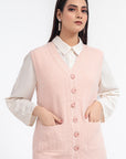 Acrylic Wool Sleeve Less Cardigan