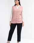 Acrylic Wool Sleeve Less Cardigan