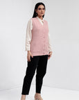 Acrylic Wool Sleeve Less Cardigan