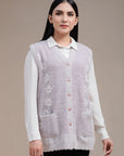 Soft Acrylic Wool Sleeveless Cardigan