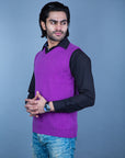 100% Super Lambswool Plain Sleeveless