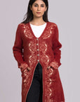 Acrylic Wool Long Coat
