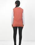 100% Lambswool Sleeve Less Cardigan