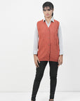 100% Lambswool Sleeve Less Cardigan