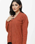 100% Lambswool Full Sleeve Cardigan