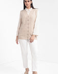 Acrylic Wool Sleeve Less Cardigan