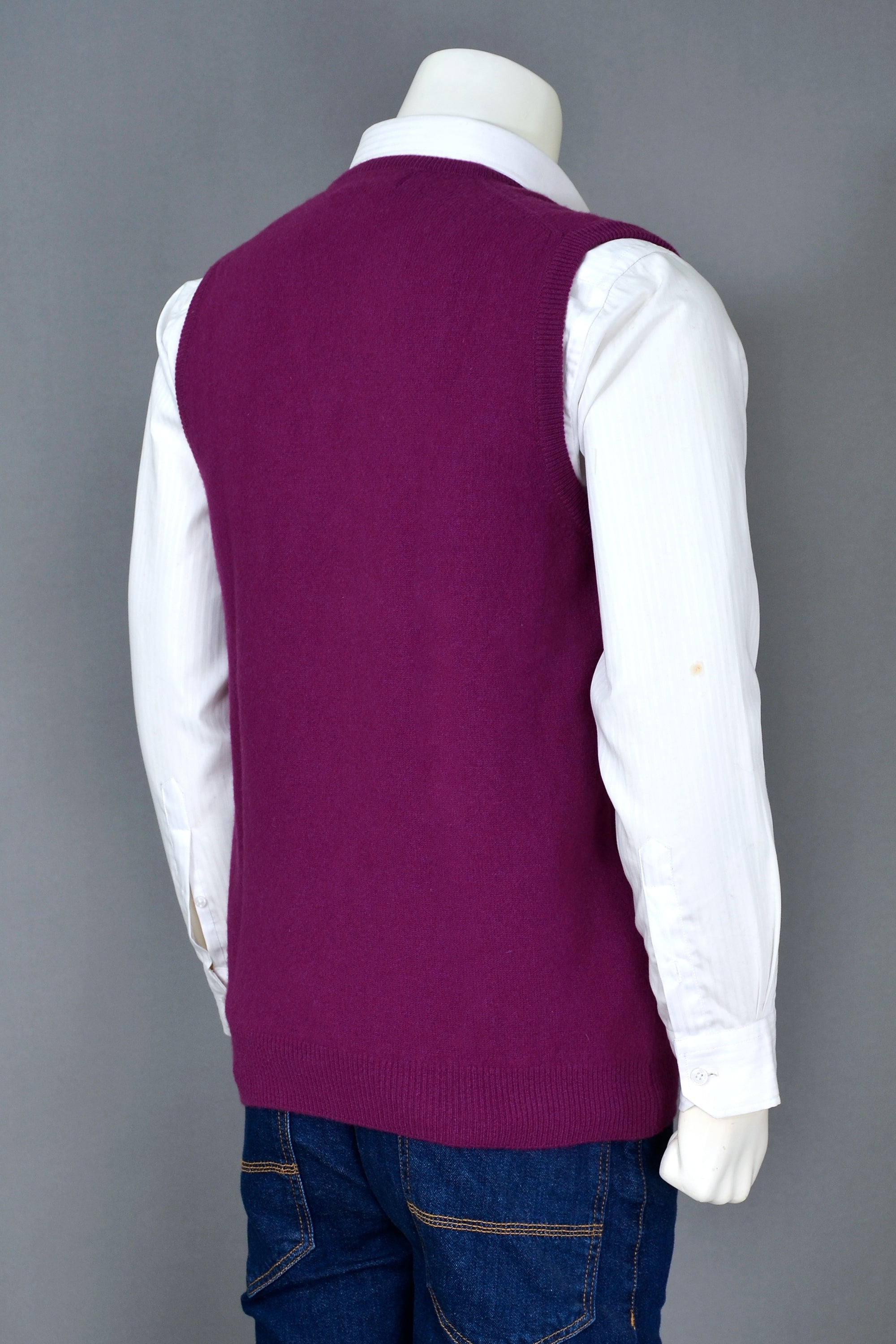 100% Super Lambswool Plain Sleeveless