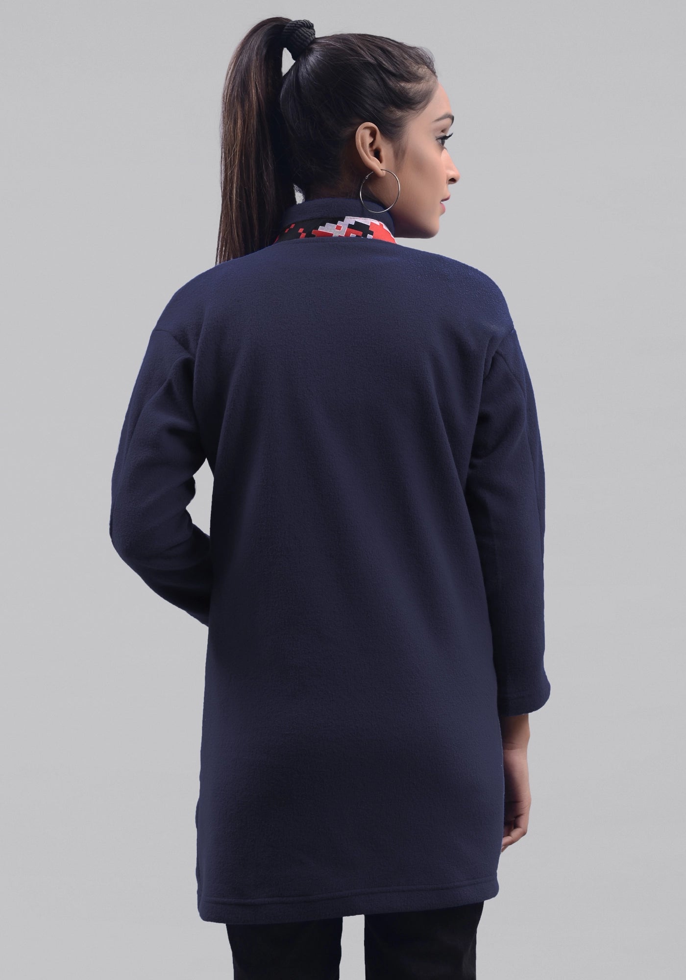 Ladies Navy Blue Polar Fleece Jacket