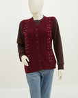 Acrylic Wool Sleeve Less Cardigan