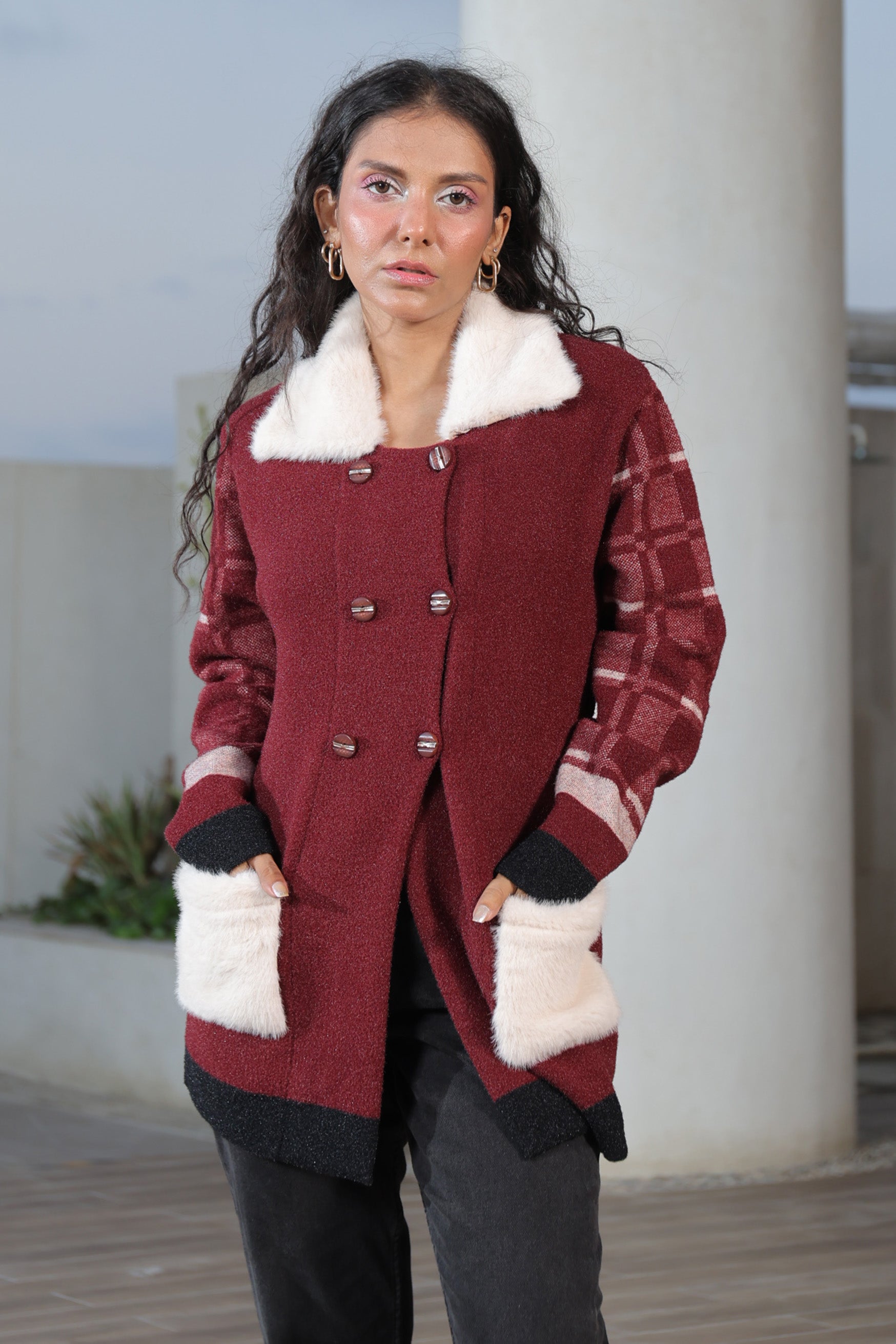 Soft Acrylic Wool Coat