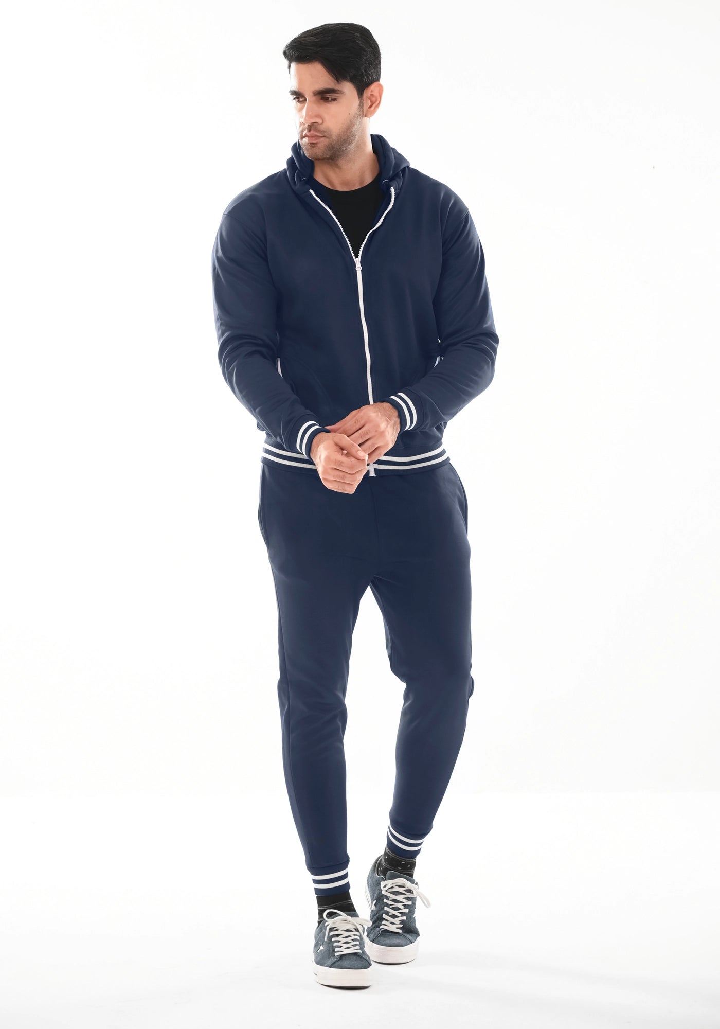 Fleece Navy Track Suit