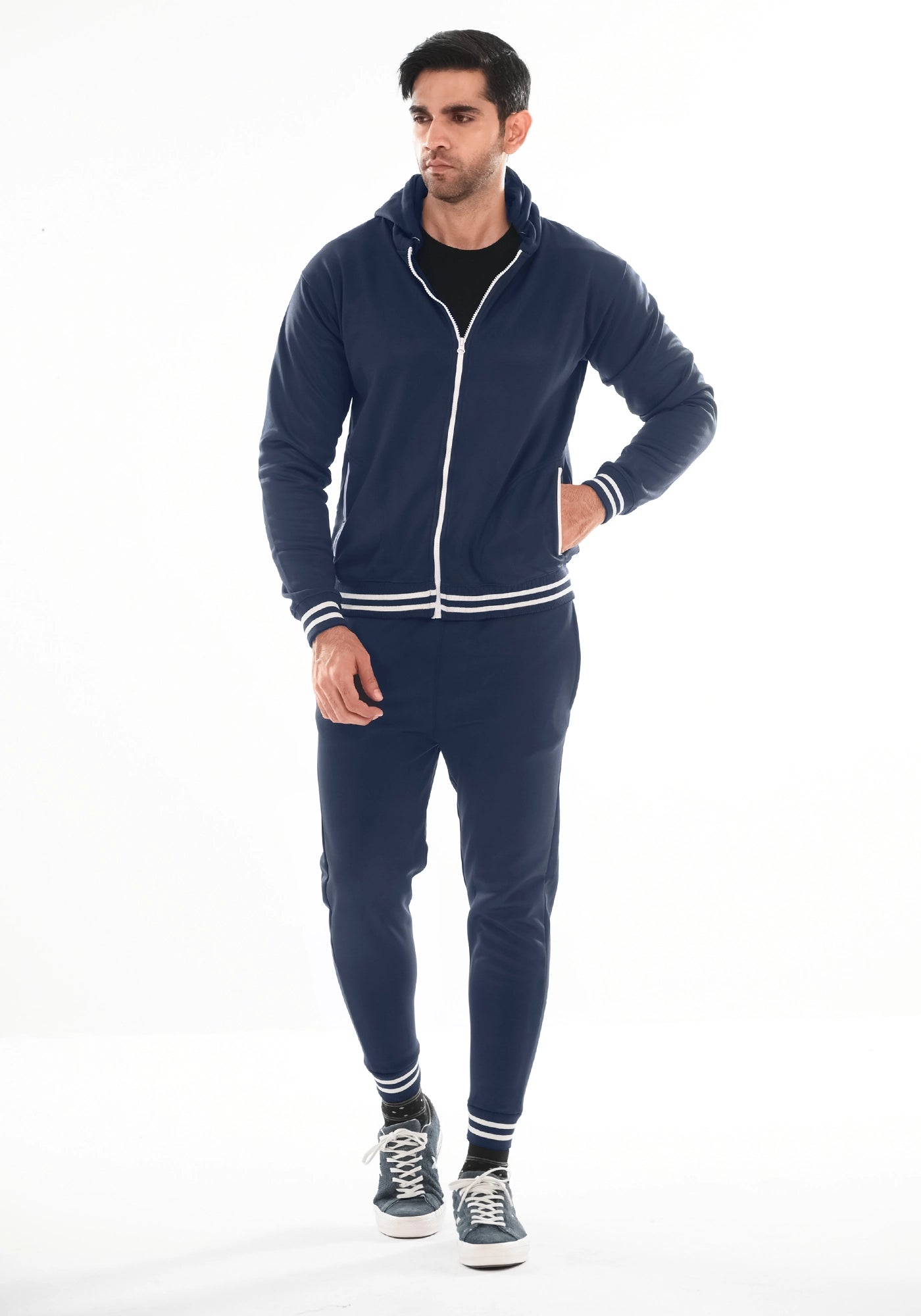 Fleece Navy Track Suit