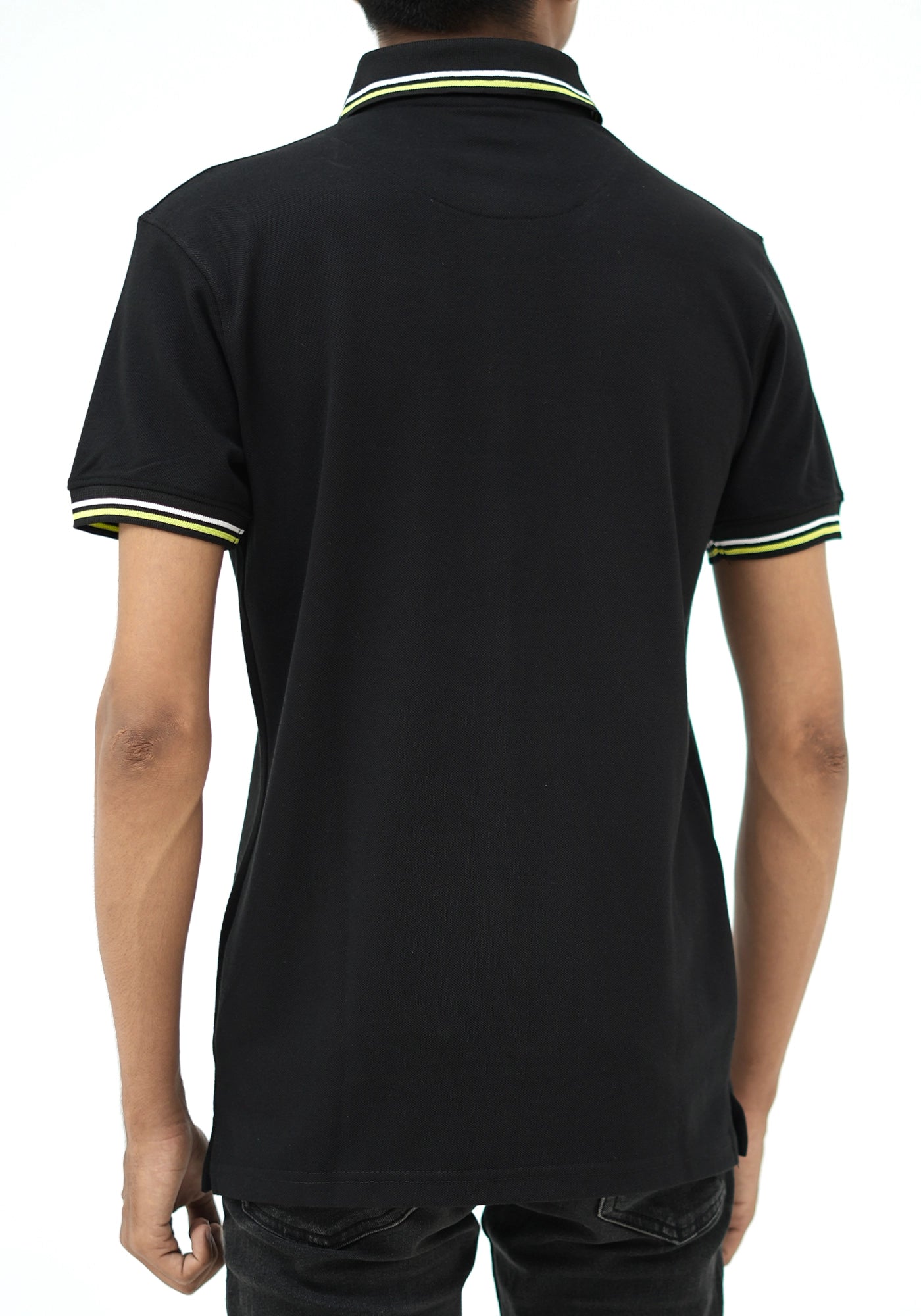 CVC Plain Black Polo T-Shirt