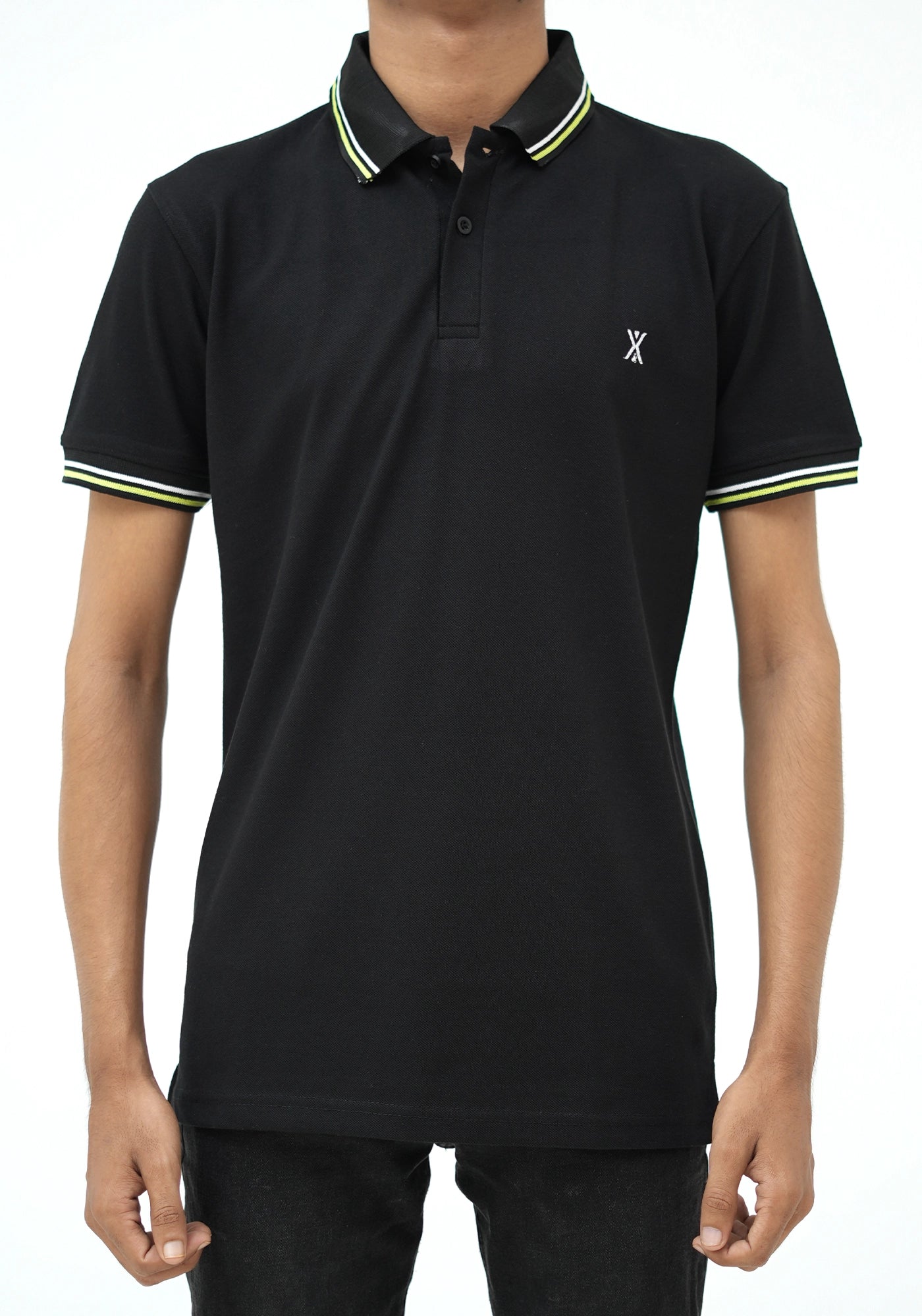 CVC Plain Black Polo T-Shirt