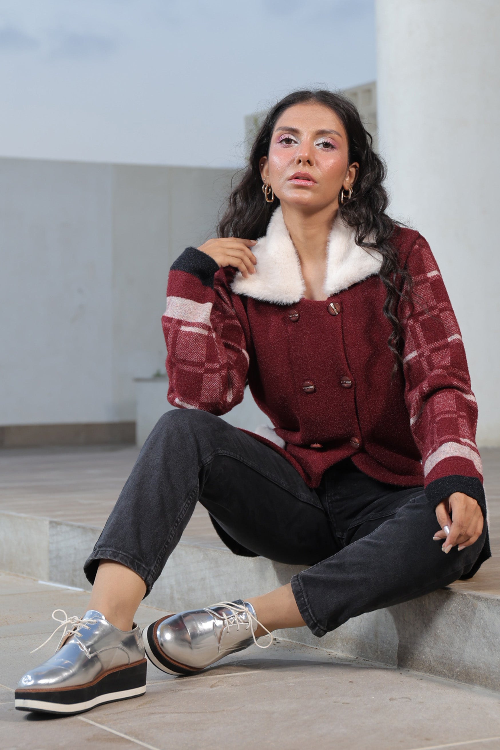 Soft Acrylic Wool Coat