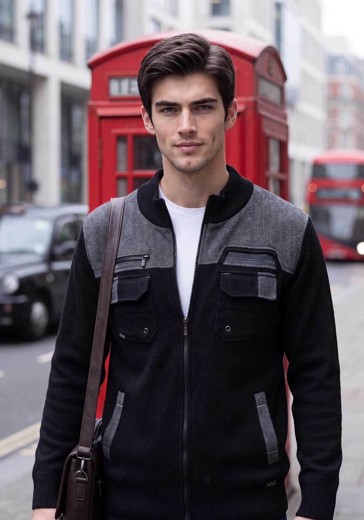 Soft Acrylic Wool Black Zipper