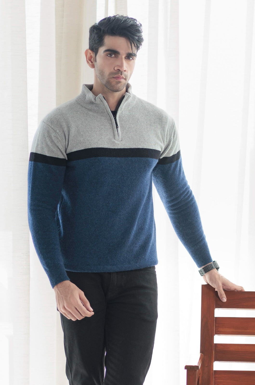 100% Lambswool Half Zipper