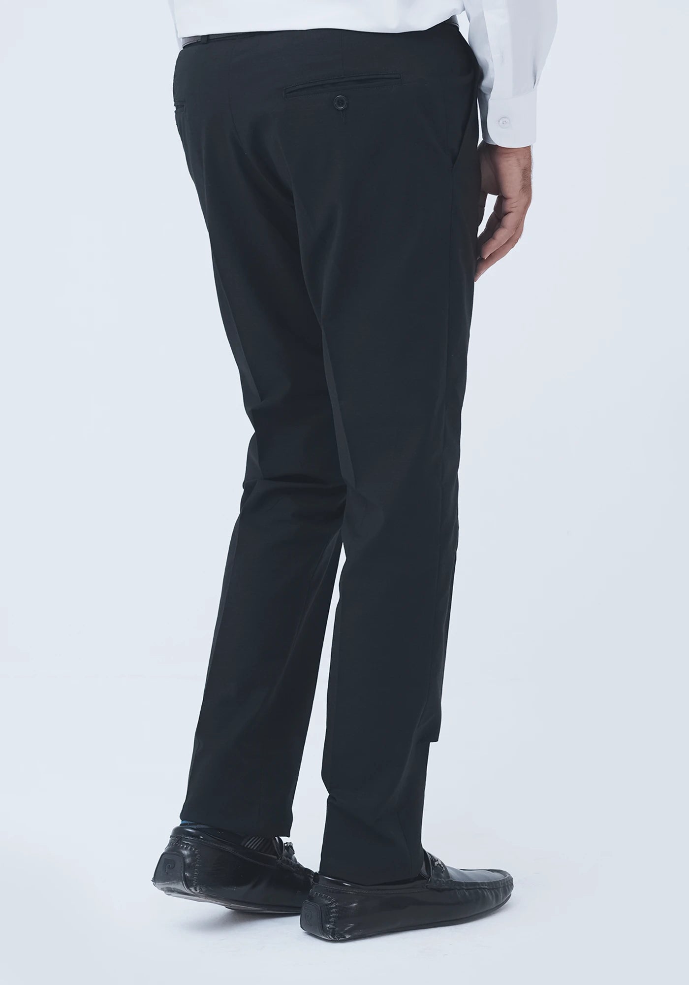 Linen Regular Fit Black Dress Trouser – Oxford Store
