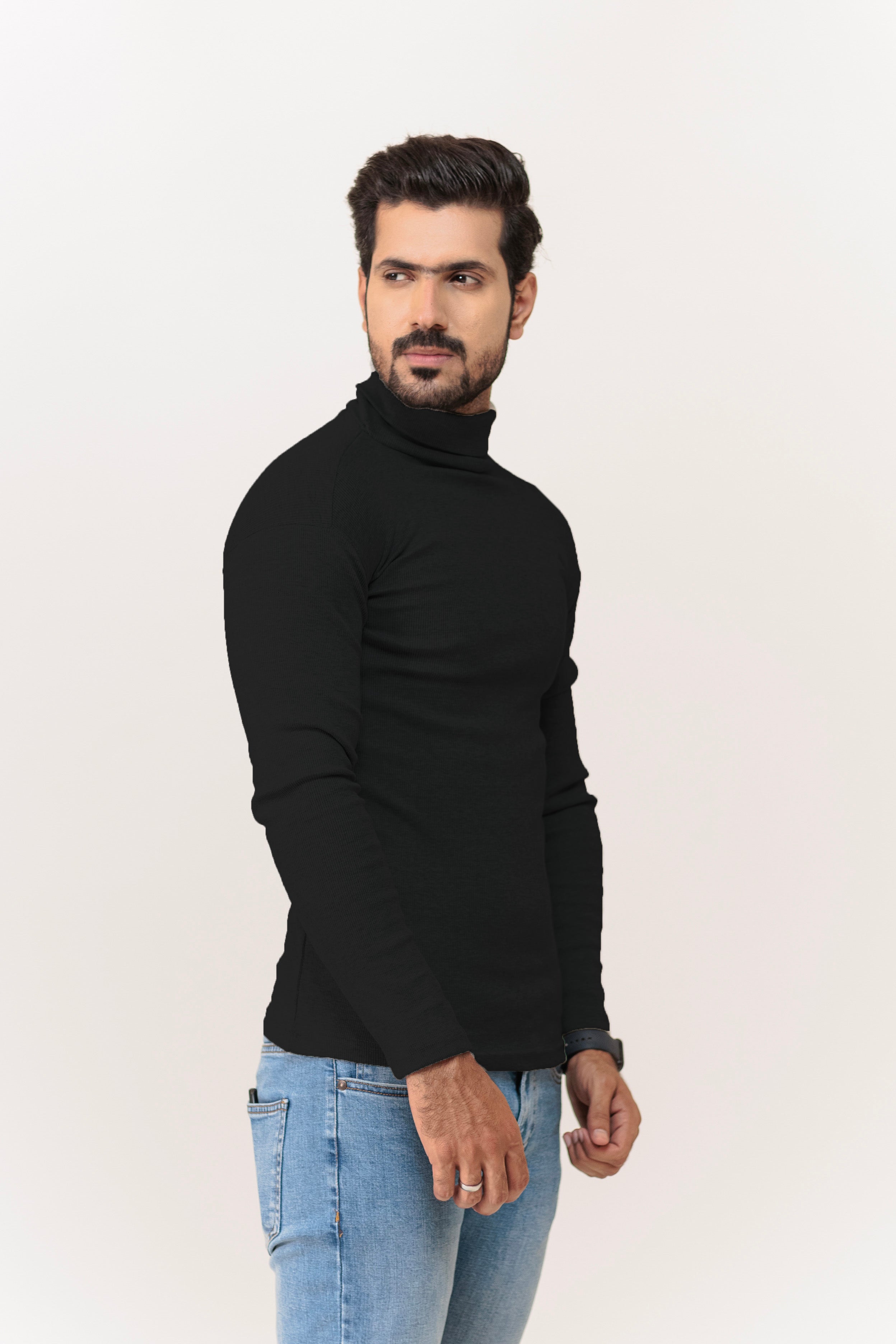Cotton High Neck