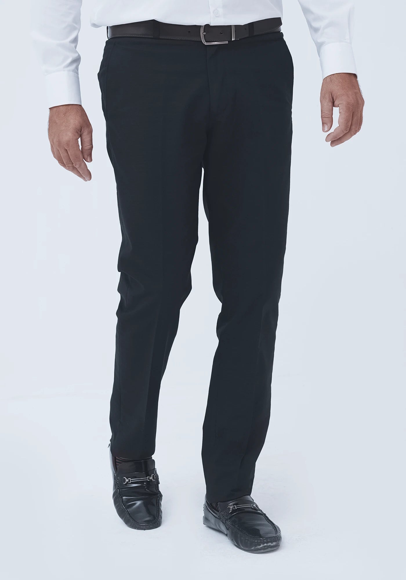 Linen Regular Fit Black Dress Trouser – Oxford Store