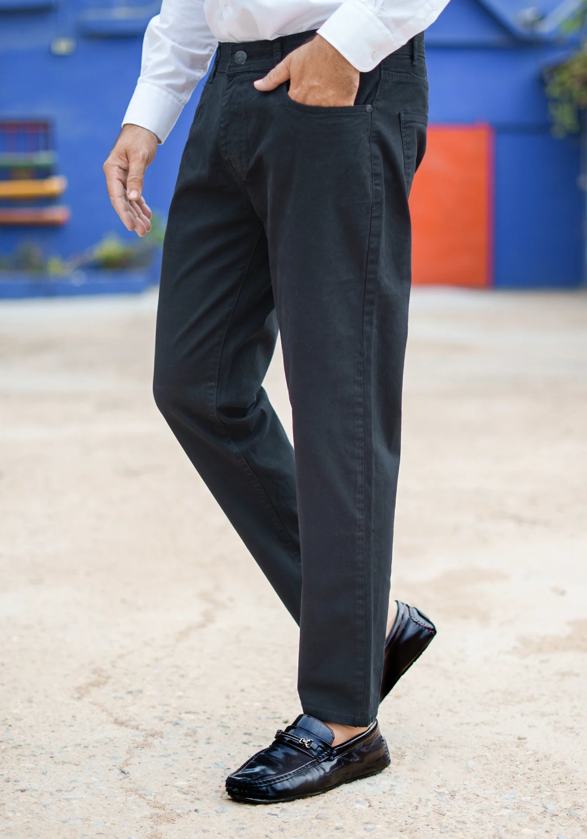 Plain Black Casual Pants