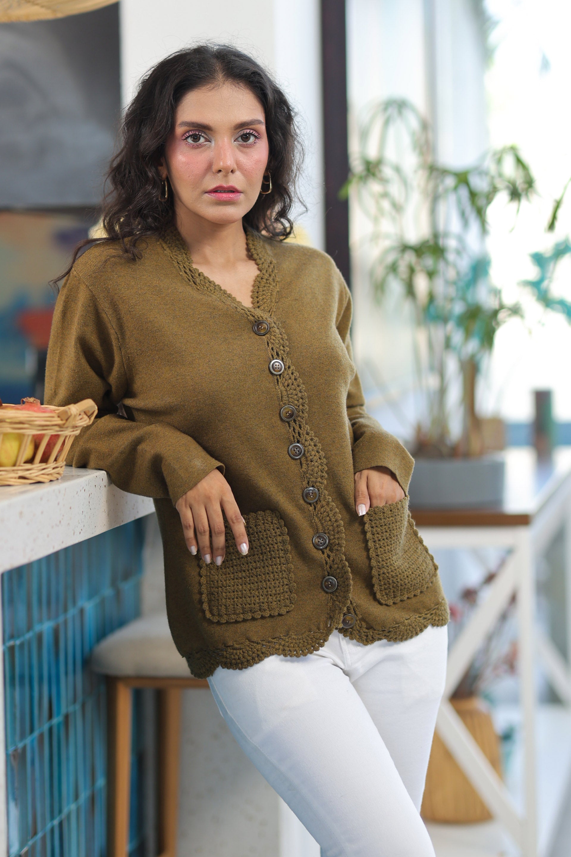 Soft Acrylic Wool Cardigan