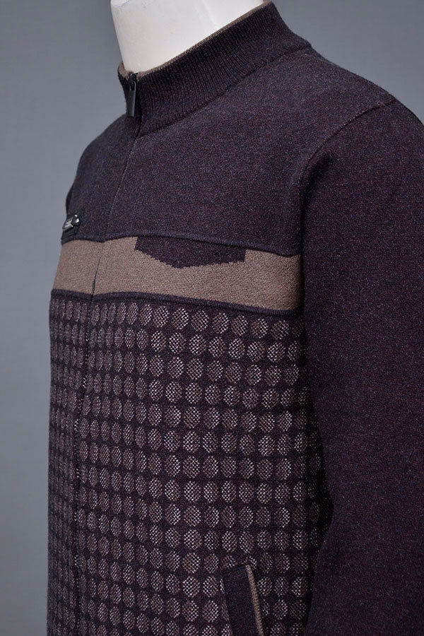Soft Acrylic Wool Zipper Sweater