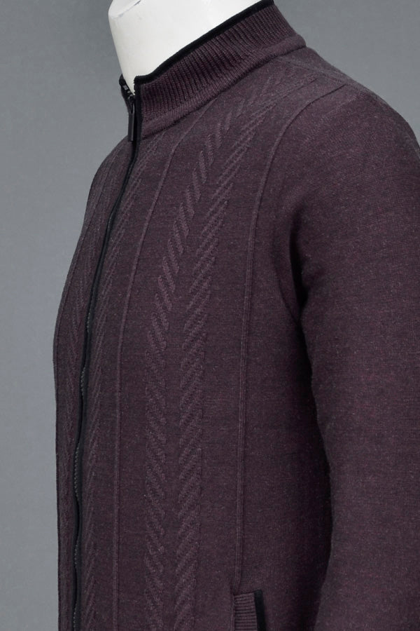 Soft Acrylic Wool Zipper Sweater