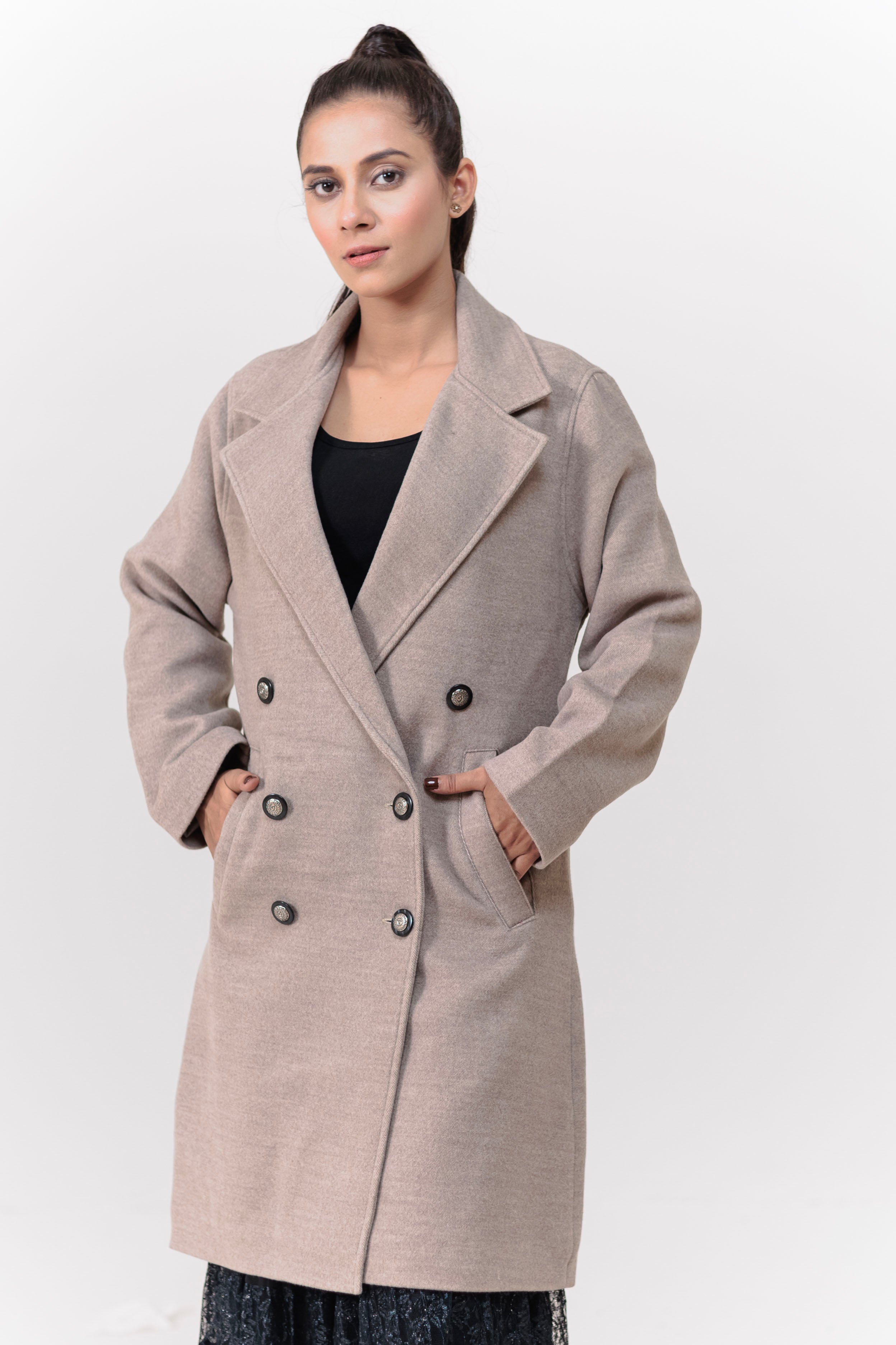 Soft Acrylic Wool Long Coat
