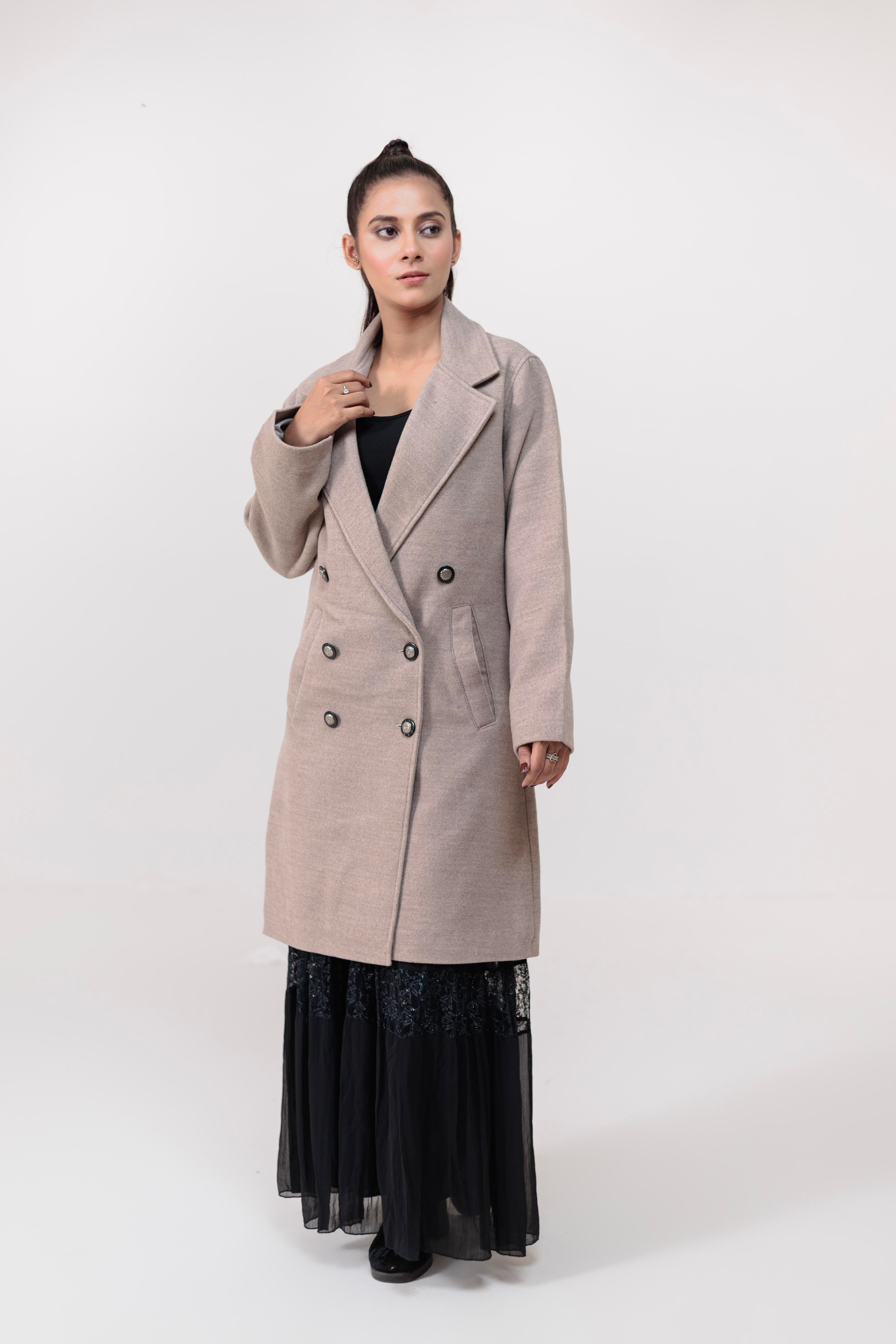 Soft Acrylic Wool Long Coat