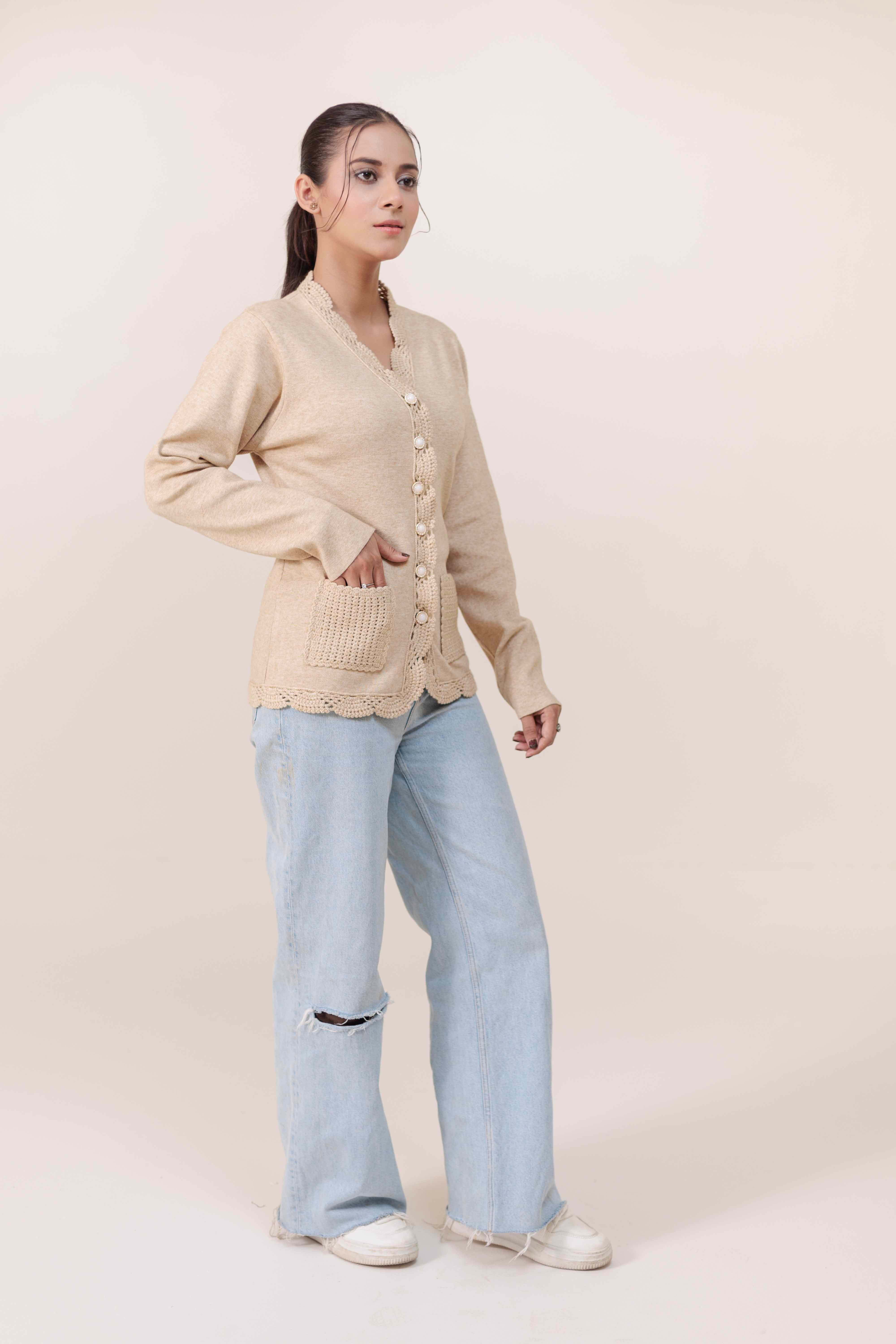 Soft Acrylic Wool Cardigan