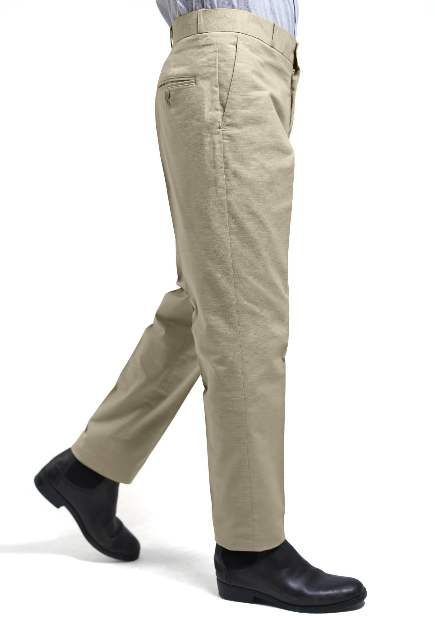 Linen Regular Fit Beige Dress Trouser