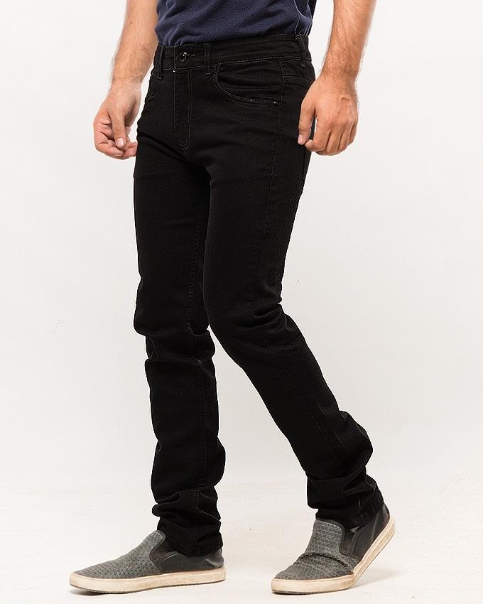 Black Plain Denim Jeans