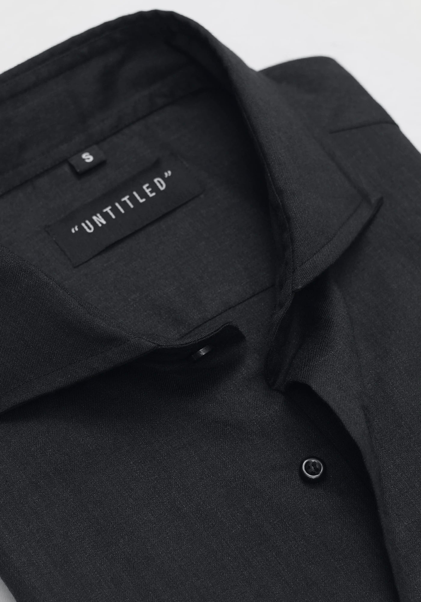 Linen Black Plain Formal Shirt
