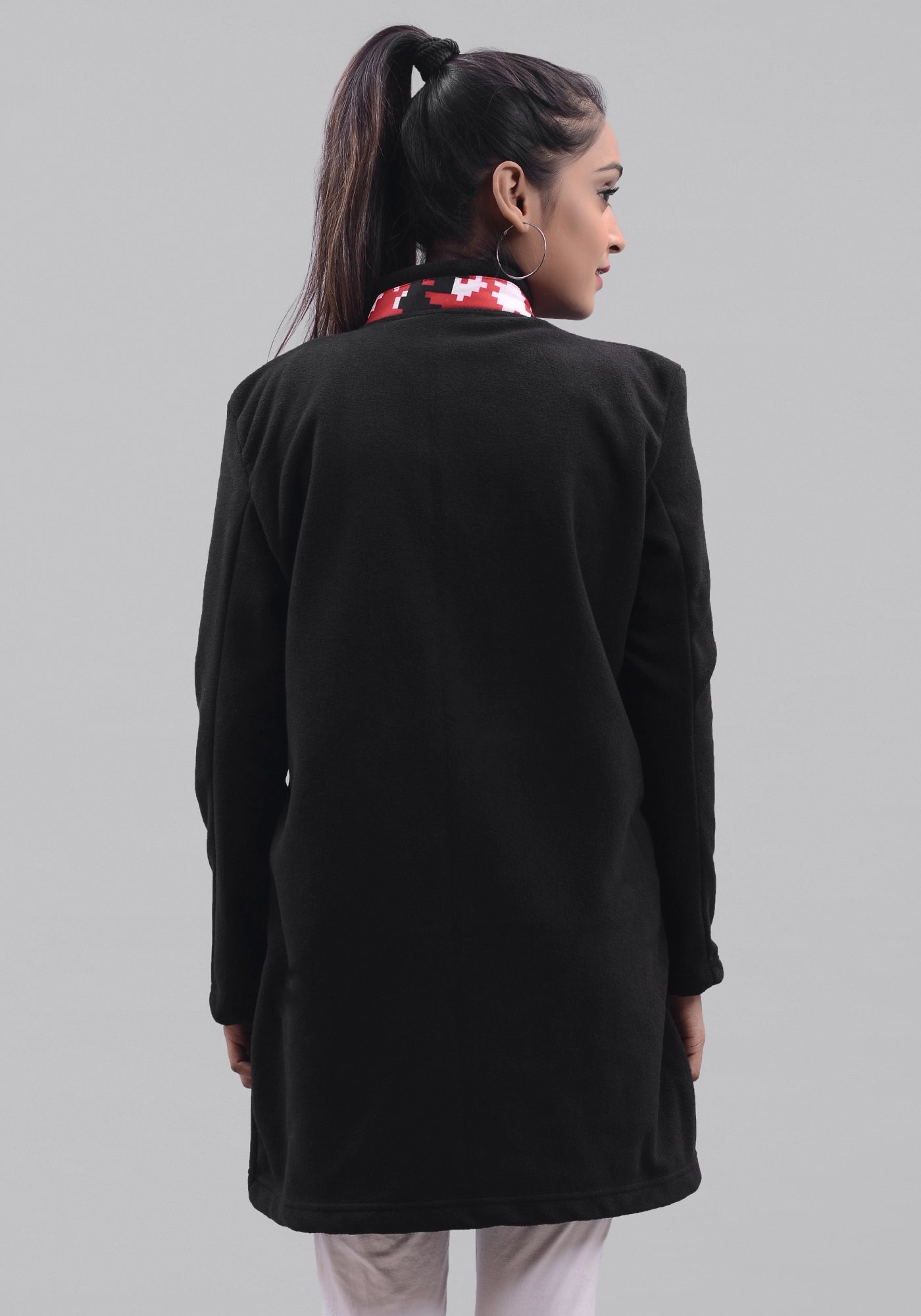 Ladies Black Polar Fleece Jacket
