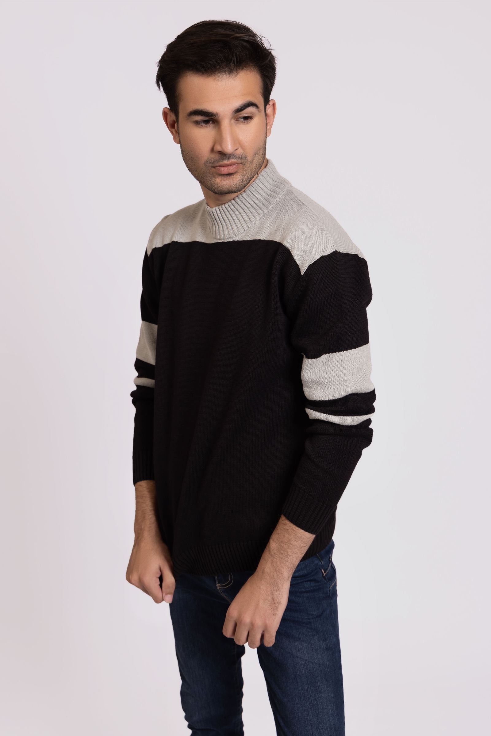 Cotton Mock Neck Sweater