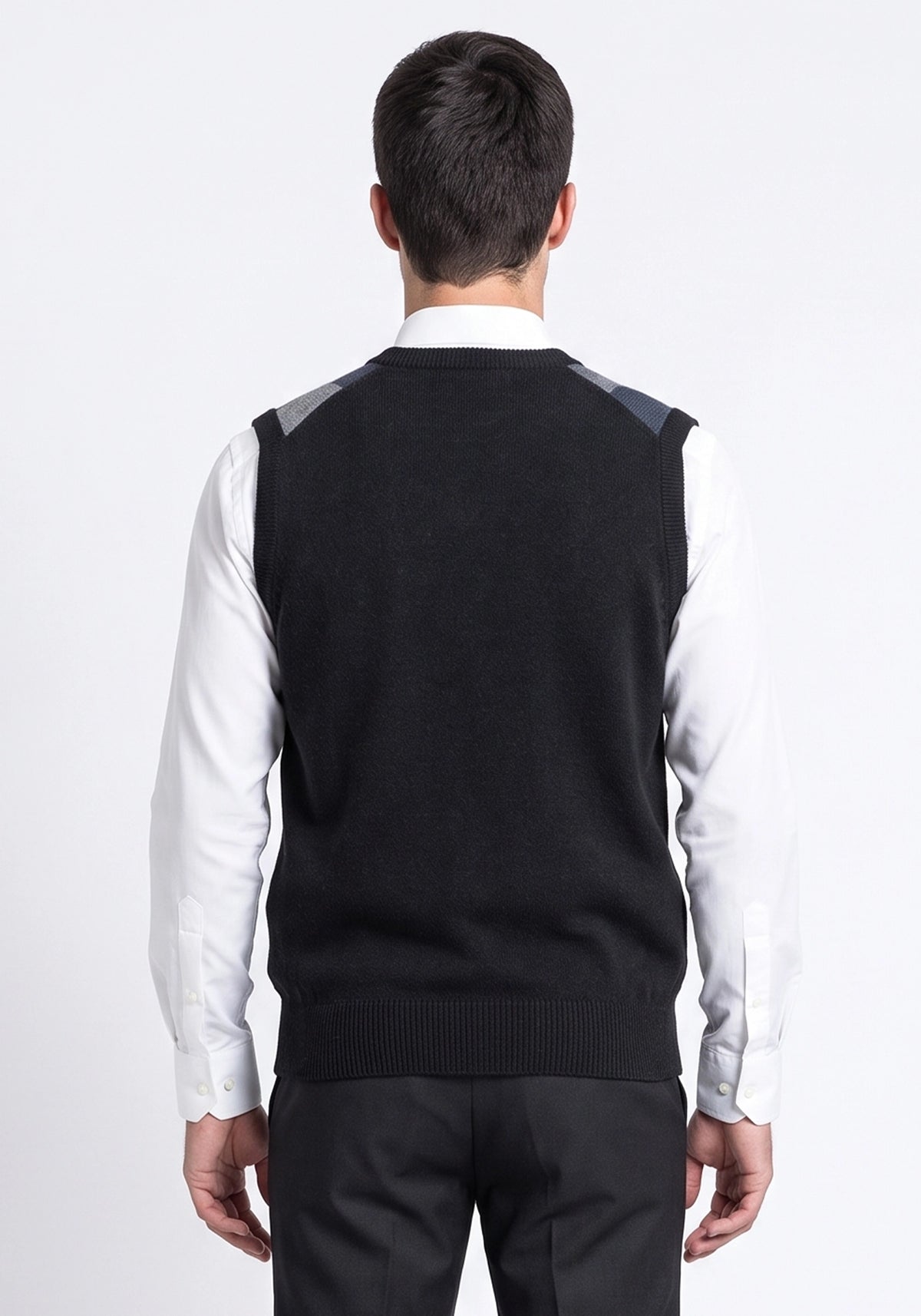 100% Lambswool Black Sleeveless