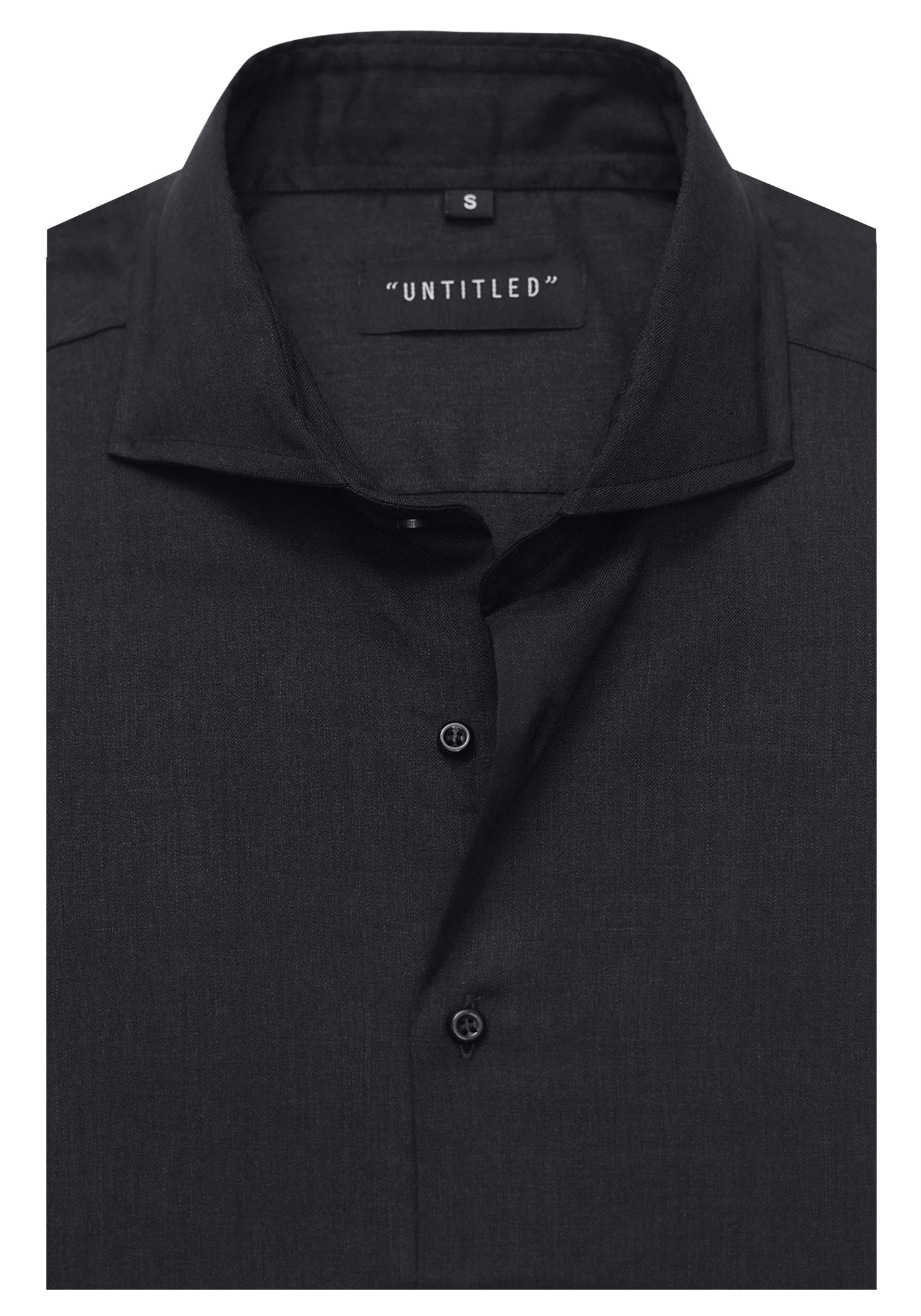 Linen Black Plain Formal Shirt