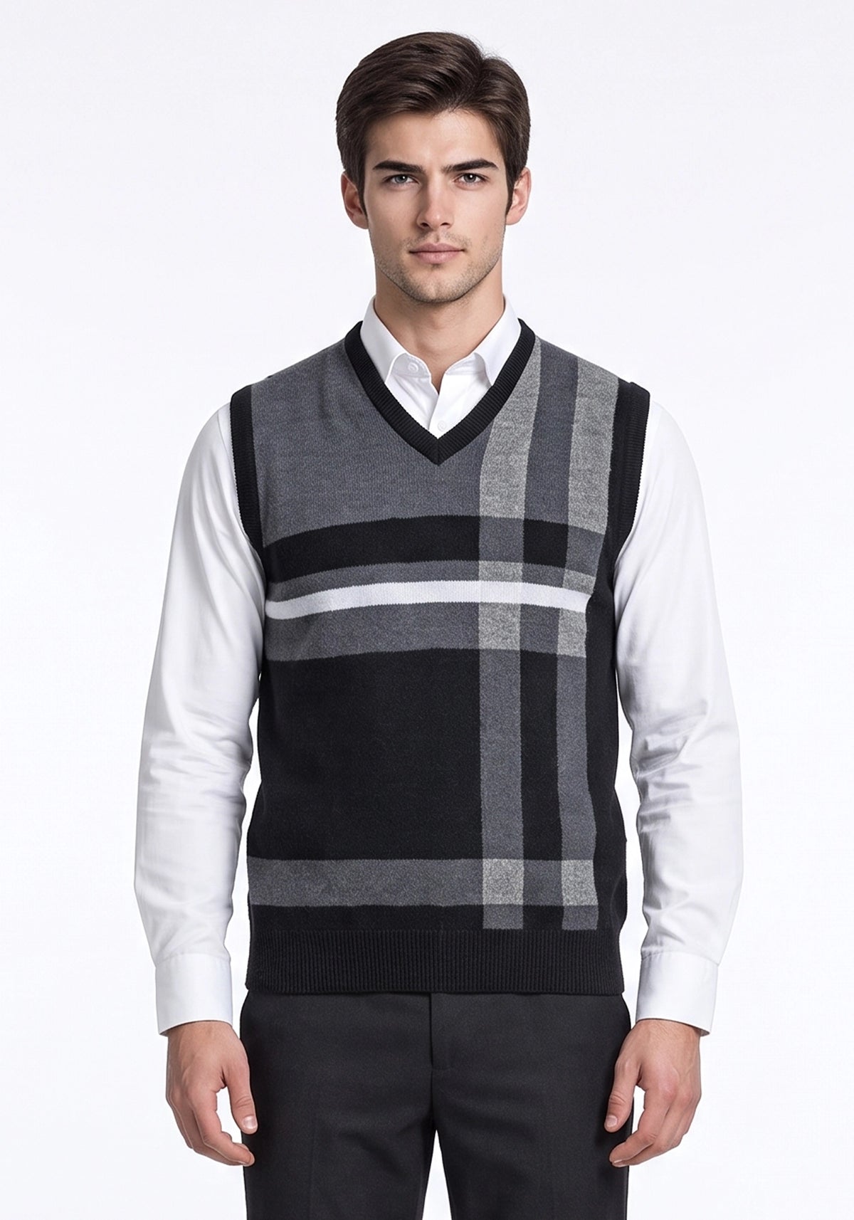 100% Lambswool Black Sleeveless