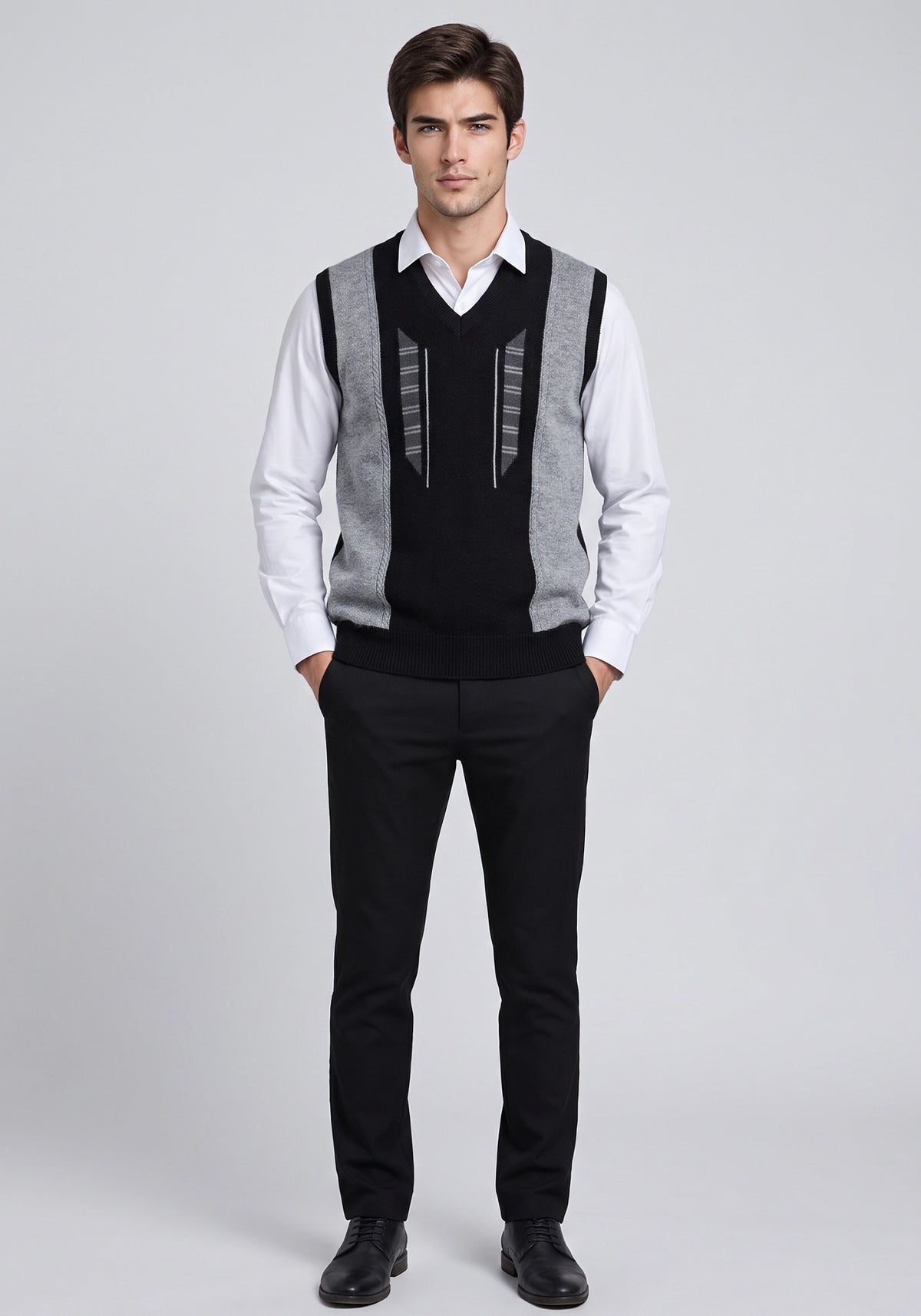 100% Lambswool Black Sleeveless