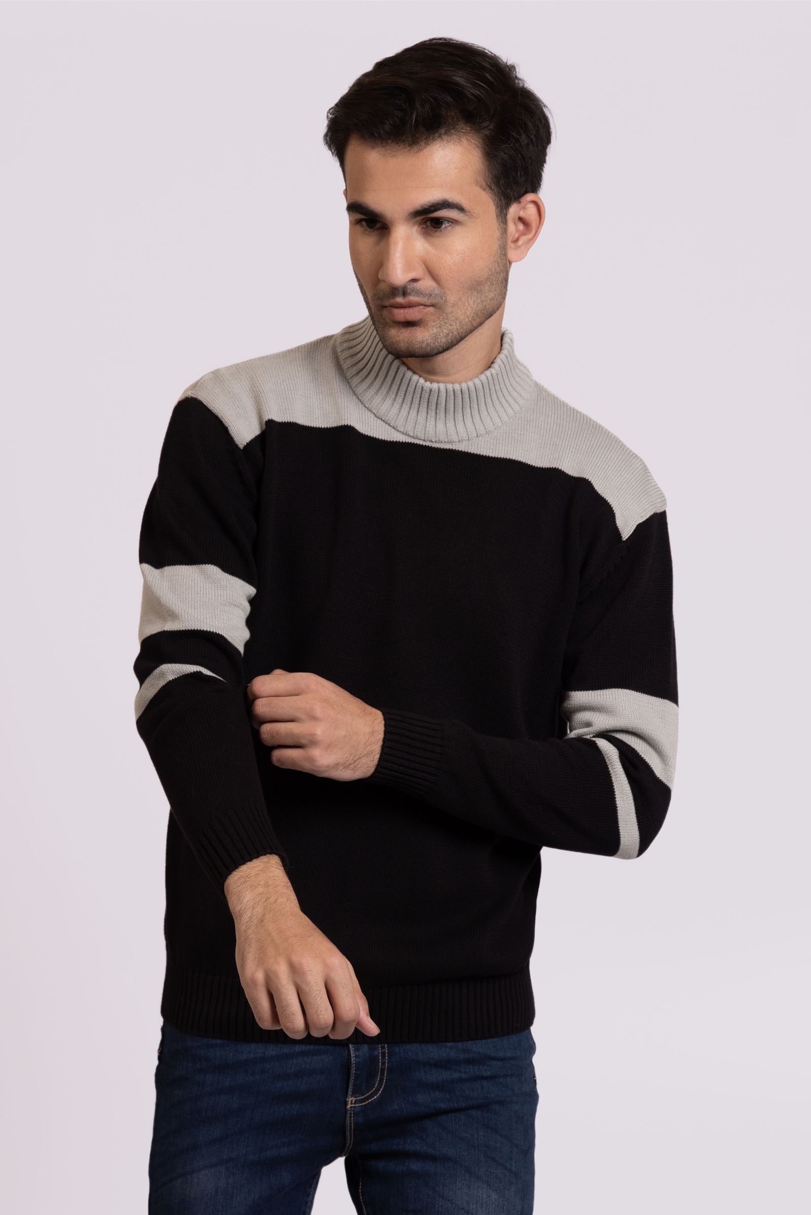 Cotton Mock Neck Sweater